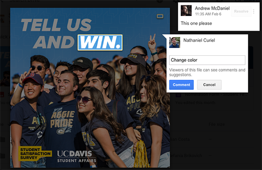 Annotation in Google Drive
